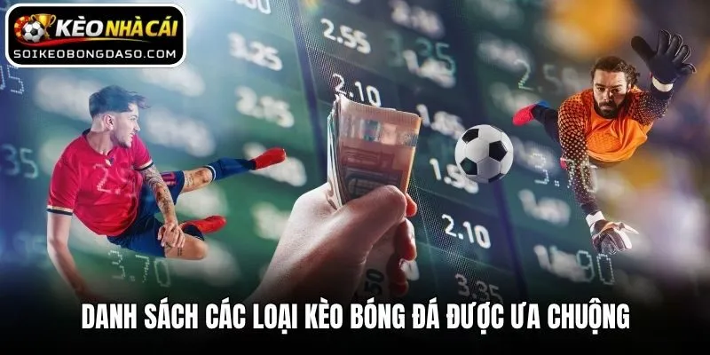 Danh sách các loại kèo bóng đá được ưa chuộng